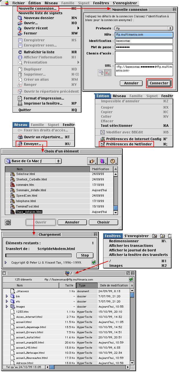 Menus NetFinder